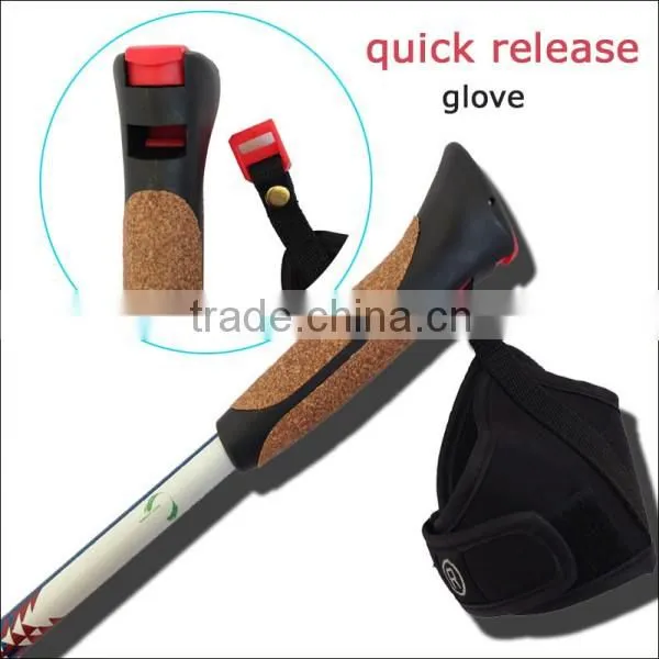 Hot Sale Adjustable External Quick Lock Aluminum 7075 Hiking Stick photo-3