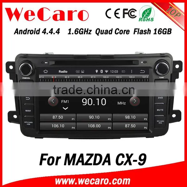 Wecaro in Dash Touch Screen Android 4.4.4 Car Radio GPS Navigation System for Mazda Cx-9 Touch Screen Dvd Player photo-4