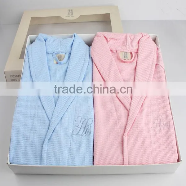 High Quality Cotton Bathrobe Waffle Cotton Bathrobe photo-3