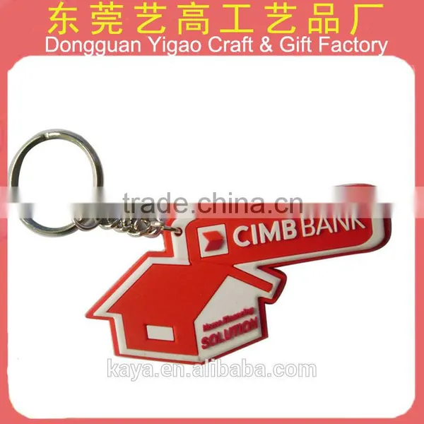 Soft PVC Flat Rubber Keyring / 2d Flat Pvc Keyring photo-4
