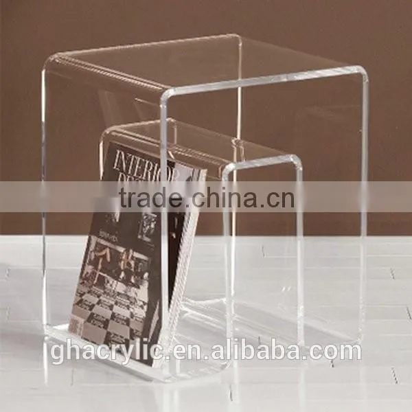 GH-RZ596 Acrylic Magazine Rack, Acrylic Slat Wall Magazine Rack ,customized Acrylic Magazine Display Rack photo-3