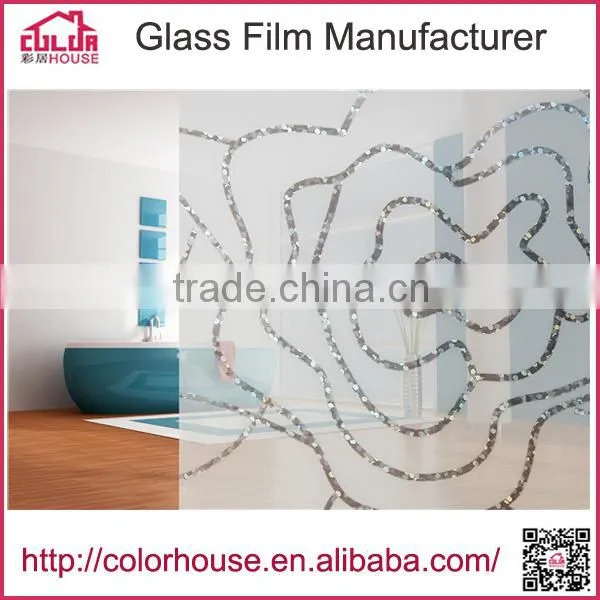 Home Decoration Pvc Window Glass Decorative Laser Film