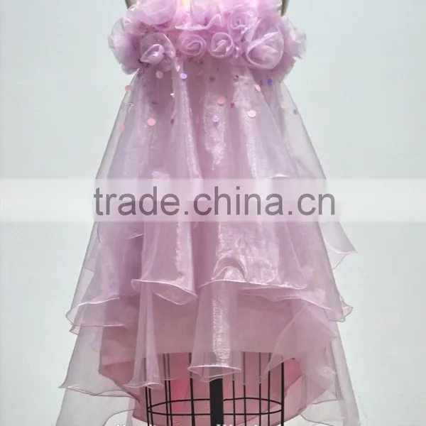 Chaozhou Wholesale Pink Organza Homecoming Cocktail Evening Dress photo-2