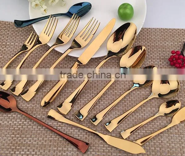 Gold Plated Flatware Cultery Set 8002 photo-2