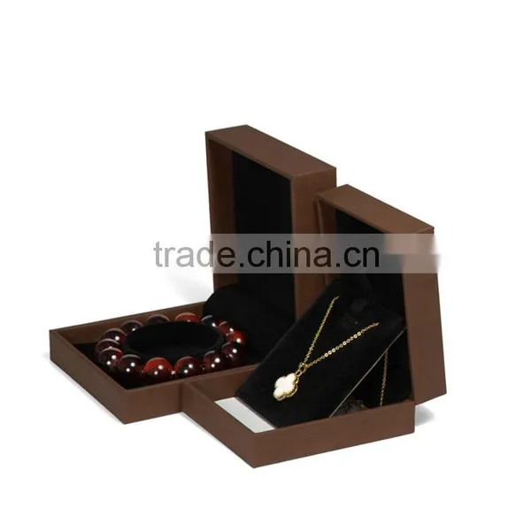 Custom Brown Plastic Pendant Jewelry Box Packaging photo-2