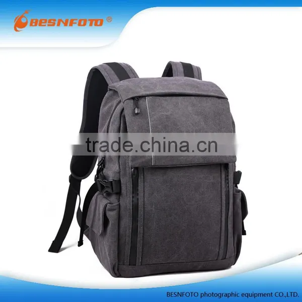 High Quality Durable Canvas Backpack Army Green Rucksack Bag for Camera Laptop Quality Choice photo-6