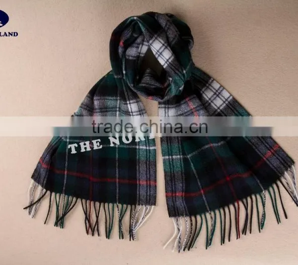 Wool Cashmere Scottish Tartan Scarf