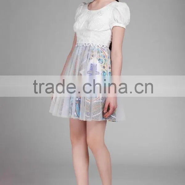 2015 High Quality Floral Printed Prom Dress Design photo-2