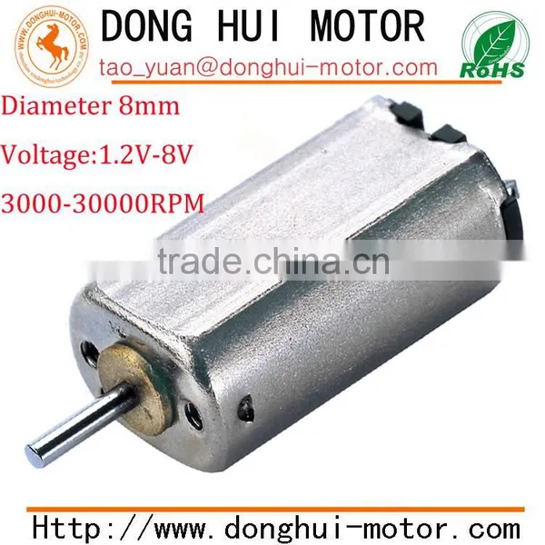 High Quality Diameter 8mm Precious Metal-brush Motors, Diameter 8mm Micro Motor photo-5