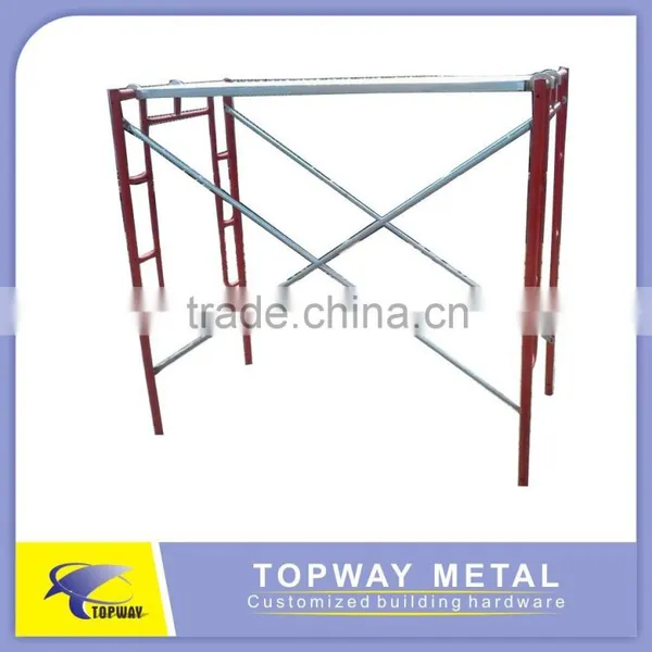 H Frame Scaffolding / Walk Through Frame 1219mm*1524mm Stand Pipe 42*2.0mm