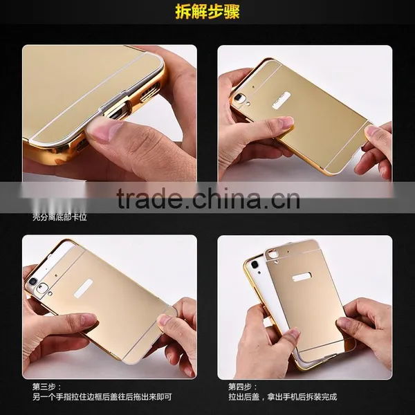 PC Mirror Back Cover Case Cell Phone Case Aluminum Metal Bumper Case For Xiaomi For Redmi Note 2 photo-6