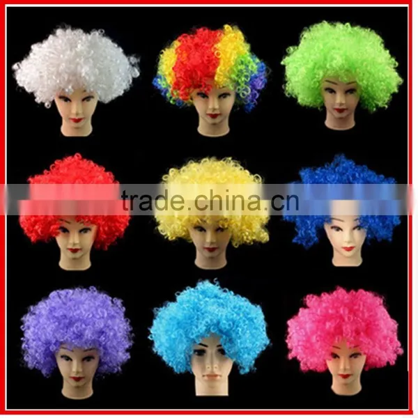 Fashion Cheap Afro Wigs ,beautiful Soccer Wig,high Quality Colorful Wig photo-2