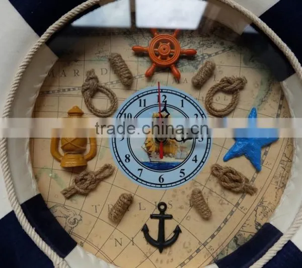 Life Preserver Wall Art - Clock 13.8" photo-2