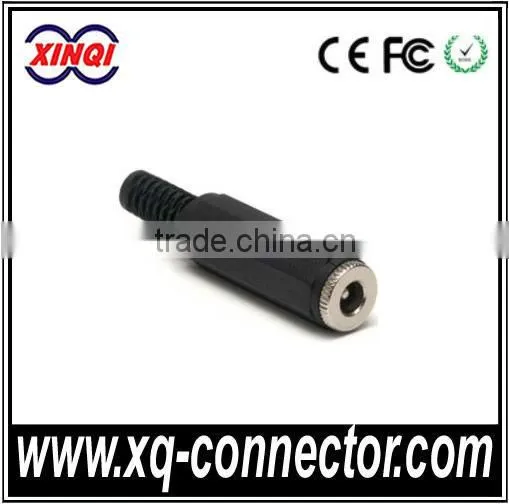 Mini Black Plastic Welding 5.5x2.5/2.1mm Female DC Power Connector