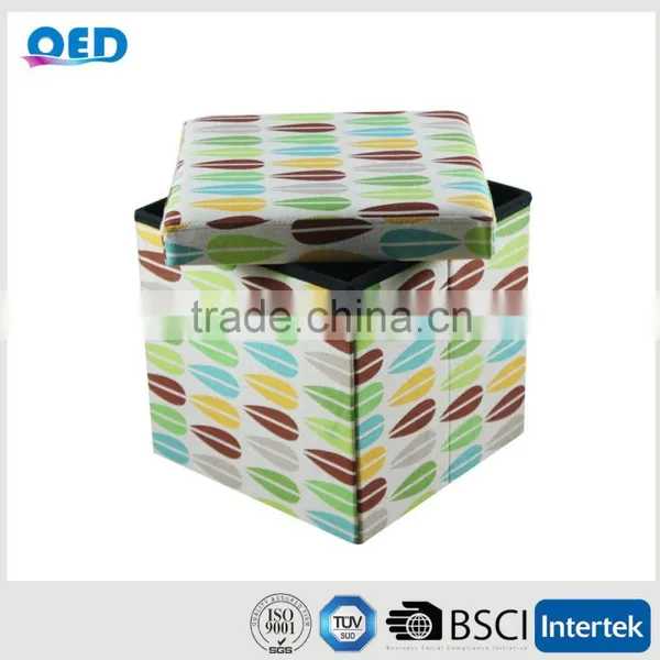 Rectanglar Ottoman Faux Leather Storage Box photo-3