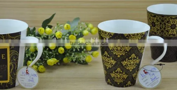 11OZ Love Forever Design Full Decal Print Coffee Cups, Shiny Surface Porcelain Mug, KL5004-11022 photo-3