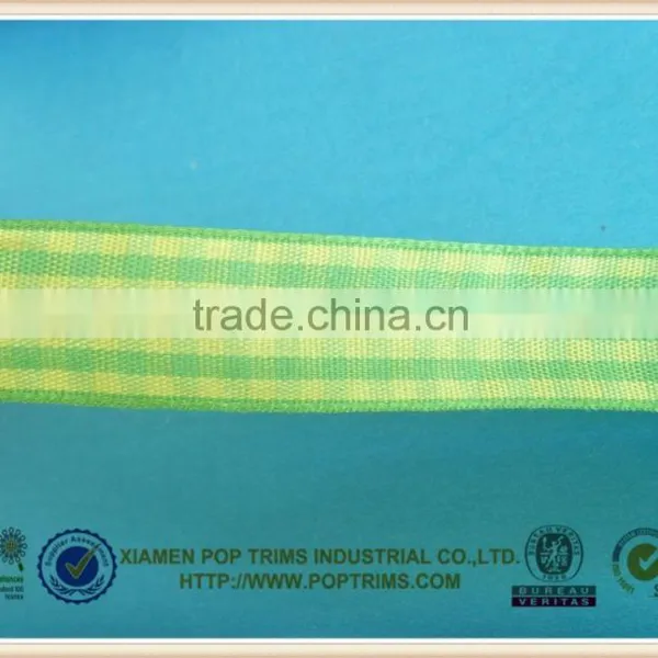 Fashion Plaid Net Ribbon for Wedding Decoration photo-3