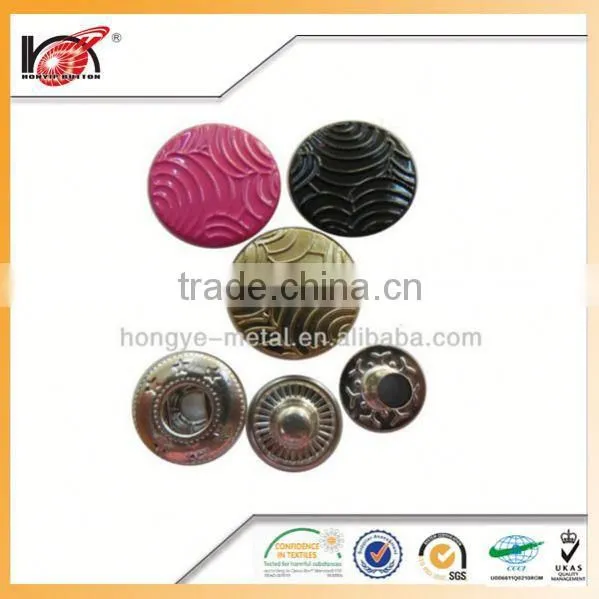Prong Metal Snap Antique Brass Button Clip Buttons