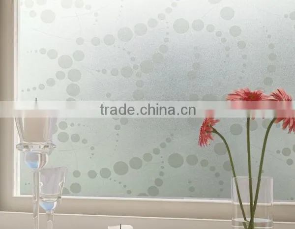 Glass Membrane Peach Blossom Fashion Quality Flowers Bathroom Scrub Paper Window Glass Film Stickers photo-2