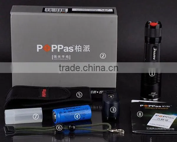 F13 High Power Aluminium Body Rechargeable Battery Light Torch photo-5