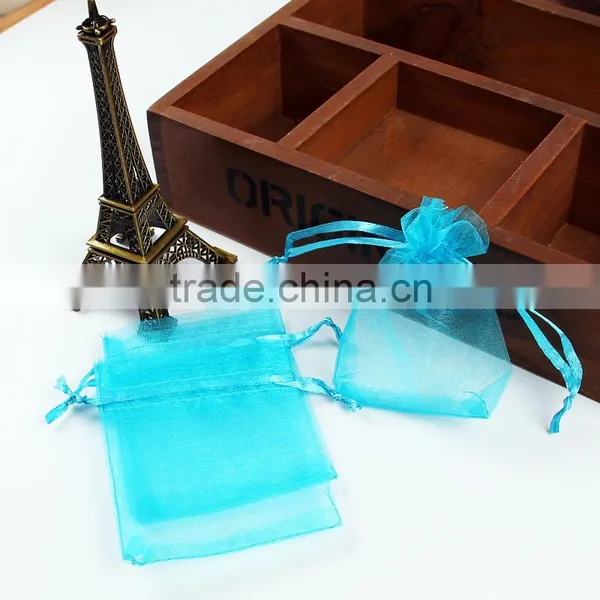 7x9cm Wholesale Drawable Red Small Organza Bags Favor Christmas Gift Wedding Organza Bag photo-2