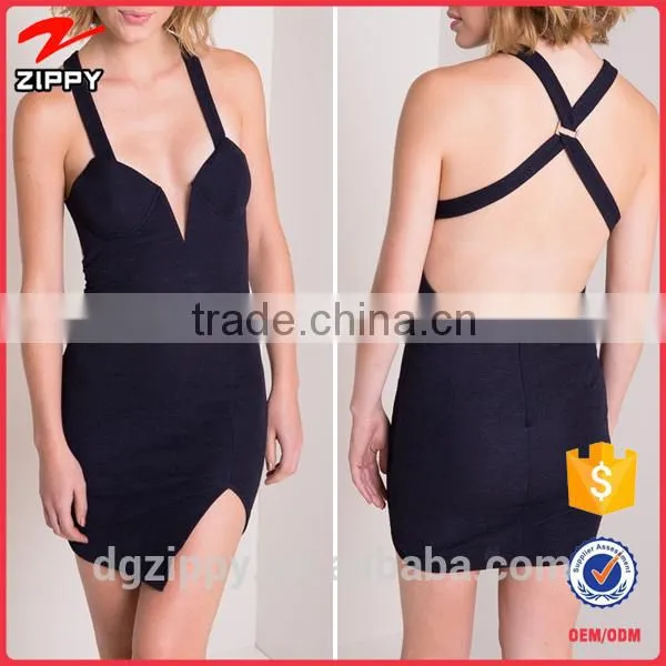 New Style Sexy Bandage Fabric Mini Ladies Dress Names