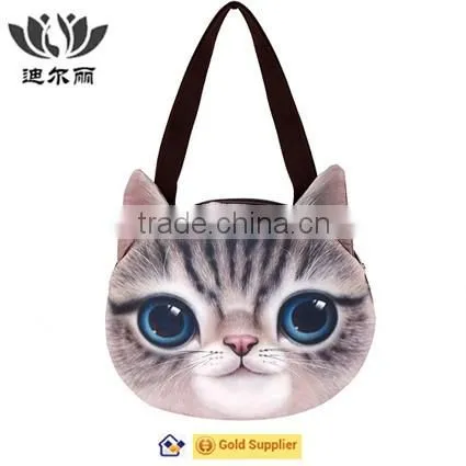 3d Cat Face Tote Bags photo-3