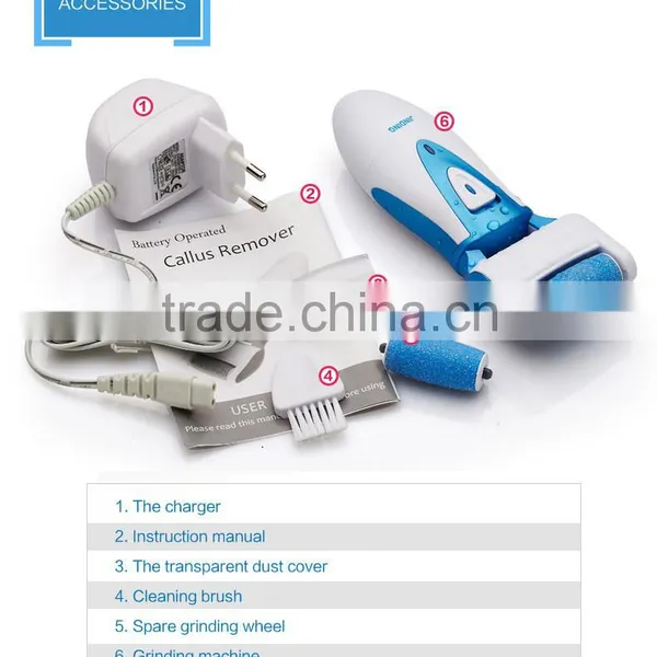 JINDING JD-505R Rechargeable Electric Callus Remover Professional Electronic Pedicure Foot File Callus Remover photo-4