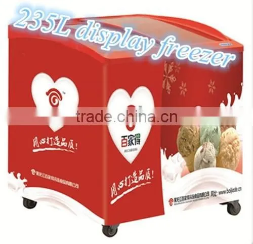 Top Open Sliding Glass Door Chest Freezer, Display Chest Freezer photo-3