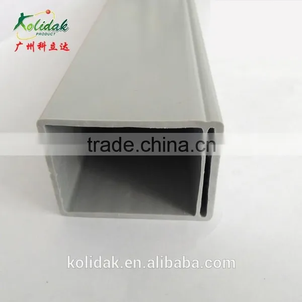 Gray PVC Rectangle Pipe Plastic Extrusion photo-2