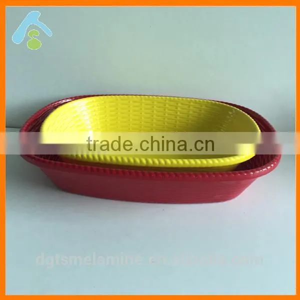 Wholesale Rectangle Melamine Vegetable Basket in Assorted Colors photo-5