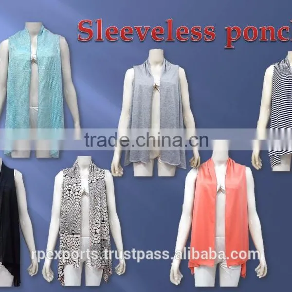New Fancy Multi Sleeveless Poncho photo-3