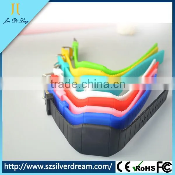 New Custom Fashion Led Children Square Silicone Wrist Silicone Quartz LED Watch photo-6