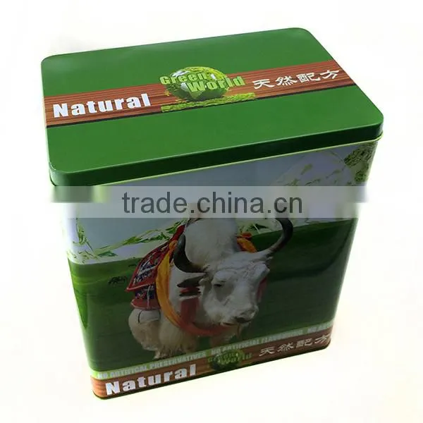 Square Metal Wine Tin Wholesale Alcoholic Drink Tin Container photo-2