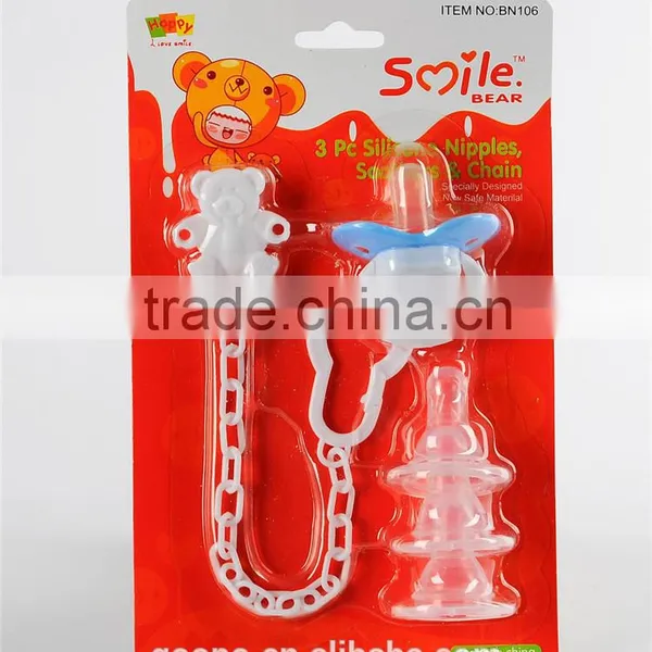 3PK Food Grade Baby Food Feeder With Pink Animal Pacifier photo-3