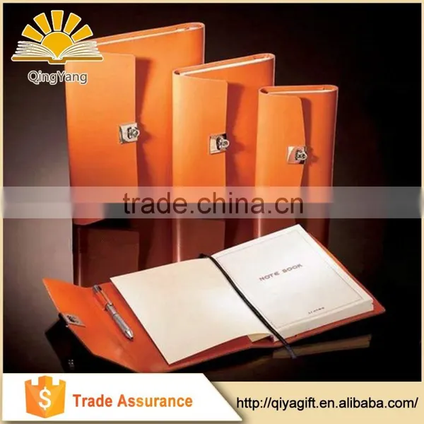Leather Notebook Diary WIth Lock Professional Manufacture 2017 New Style