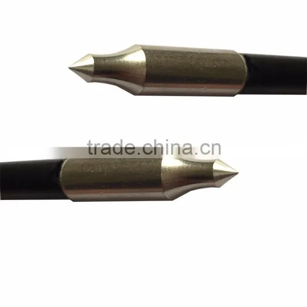 The Cheapest Fiberglass Arrow Steel Tip and Screw Point Red Vanes Nock Arrow photo-4
