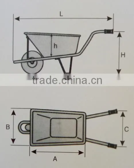 Single Pneumatic Wheel Wheel Barrow JQ-1206 photo-2