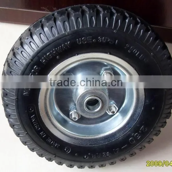 8 Inch Solid Wheel Barrow Wheel /2.50-4 Rubber Caster Wheels for Hand Trolley photo-5