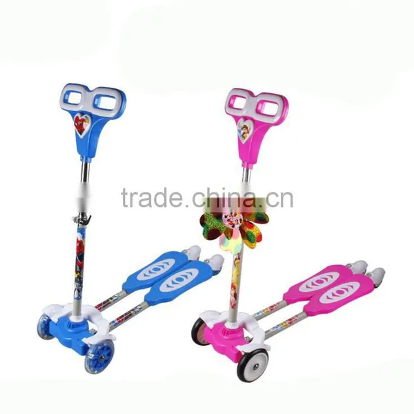 Flashing Wehel Frog Scooter With Double Pedal Four Wheel Scooterl Children Scooter photo-2