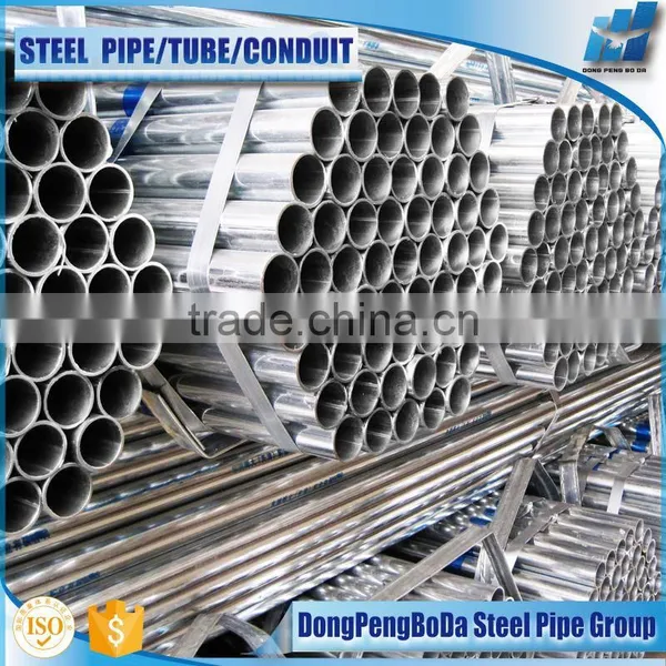 80g/m2 Smooth Welded Line Round Erw Galvanized Pipe photo-4