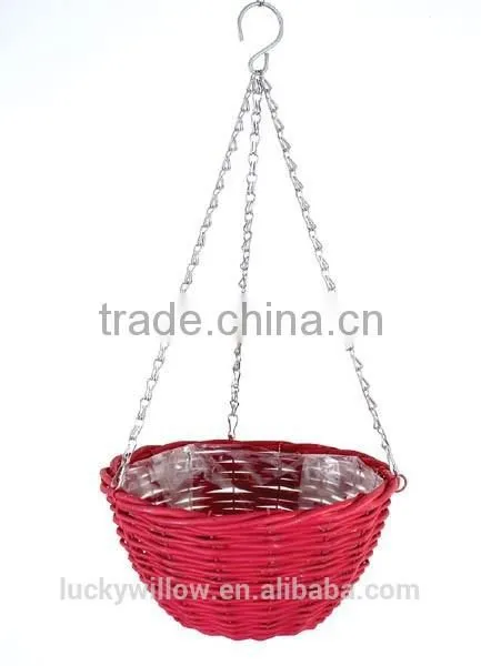 Natural Garden Wicker Hanging Flower Baskets photo-4