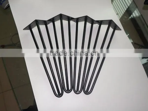16 Inch Black Matt Powder Coated Iron Hairpin Leg for Coffee Table & End Table photo-2