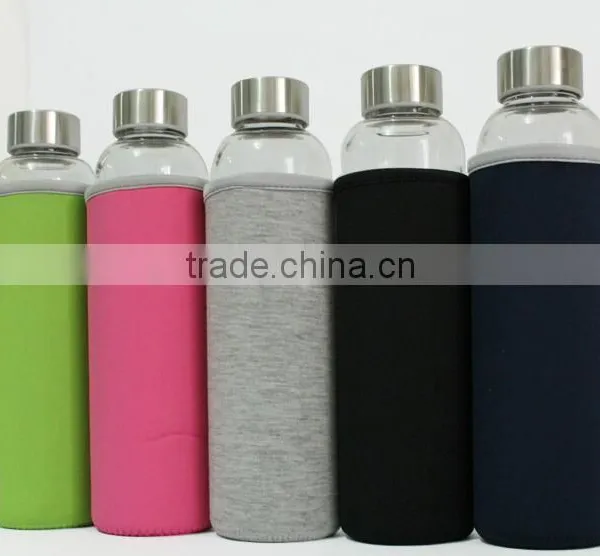 Borosilicate Glass Water Bottle Container With Nylon Water Bottle Sleeve photo-2