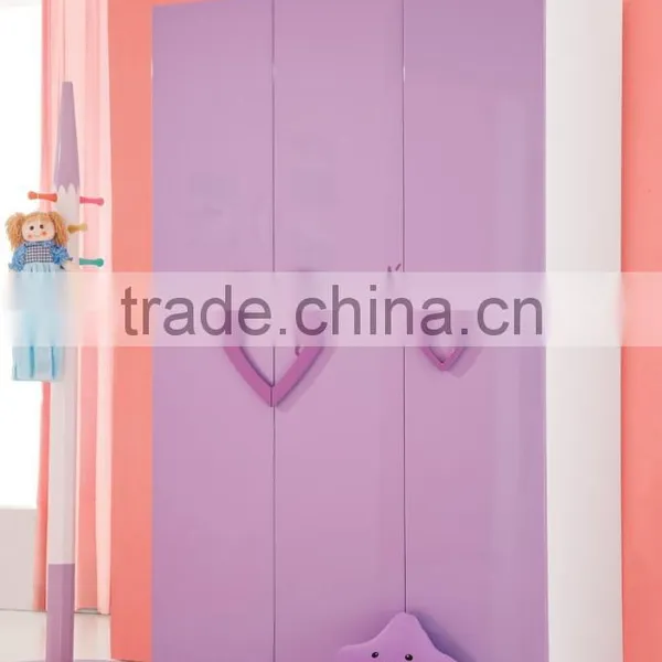 RD101 Sweet Girl Purple Princess Bedroom Set 2015 New Children Kids Furniture on Sale in Stock photo-2