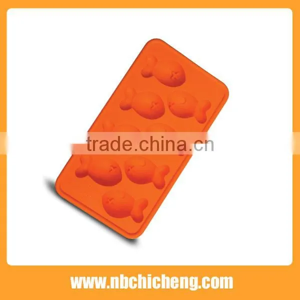 Food Grade Cute Fish Shaped Silicone Ice Cube Tray, Slicone Ice Mold photo-3