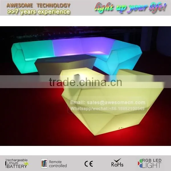Outdoor Led Furniture Lighting 16 Colour Changing Led Light up Furniture Set Lighted Bar Furniture photo-2