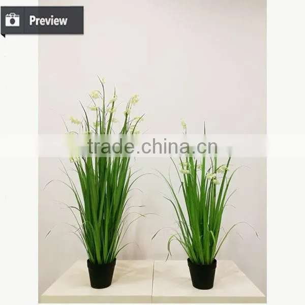 92 / 125 / 150 cm Artificial Grass Synthetic Potted Onion Grass With Jingle Flowers Fake Grass Pots Plant photo-5