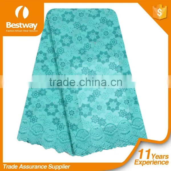 100% Cotton Swiss Voile Dry Lace Fabric With Embroidery/ Swiss Voile Lace in Switzerland for Garment SL0409-7 photo-6