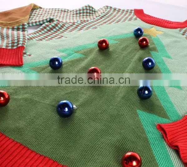 Christmas Tree Design for Unisex Oem Knitting Sweater Wholesale Ugly Christmas Sweaters photo-4